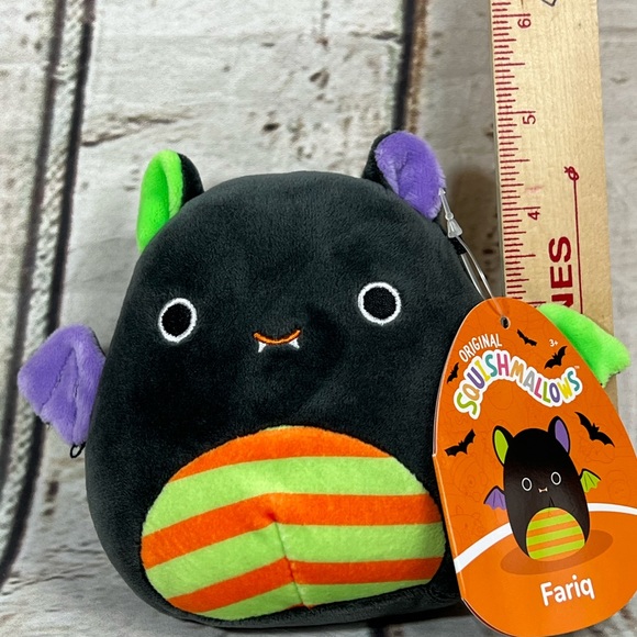 Kellytoy Toys Squishmallows Fariq The Black Bat 5 Inch Halloween